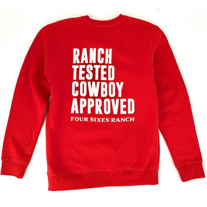 Ranch Tested Crewneck Sweatshirt-Red