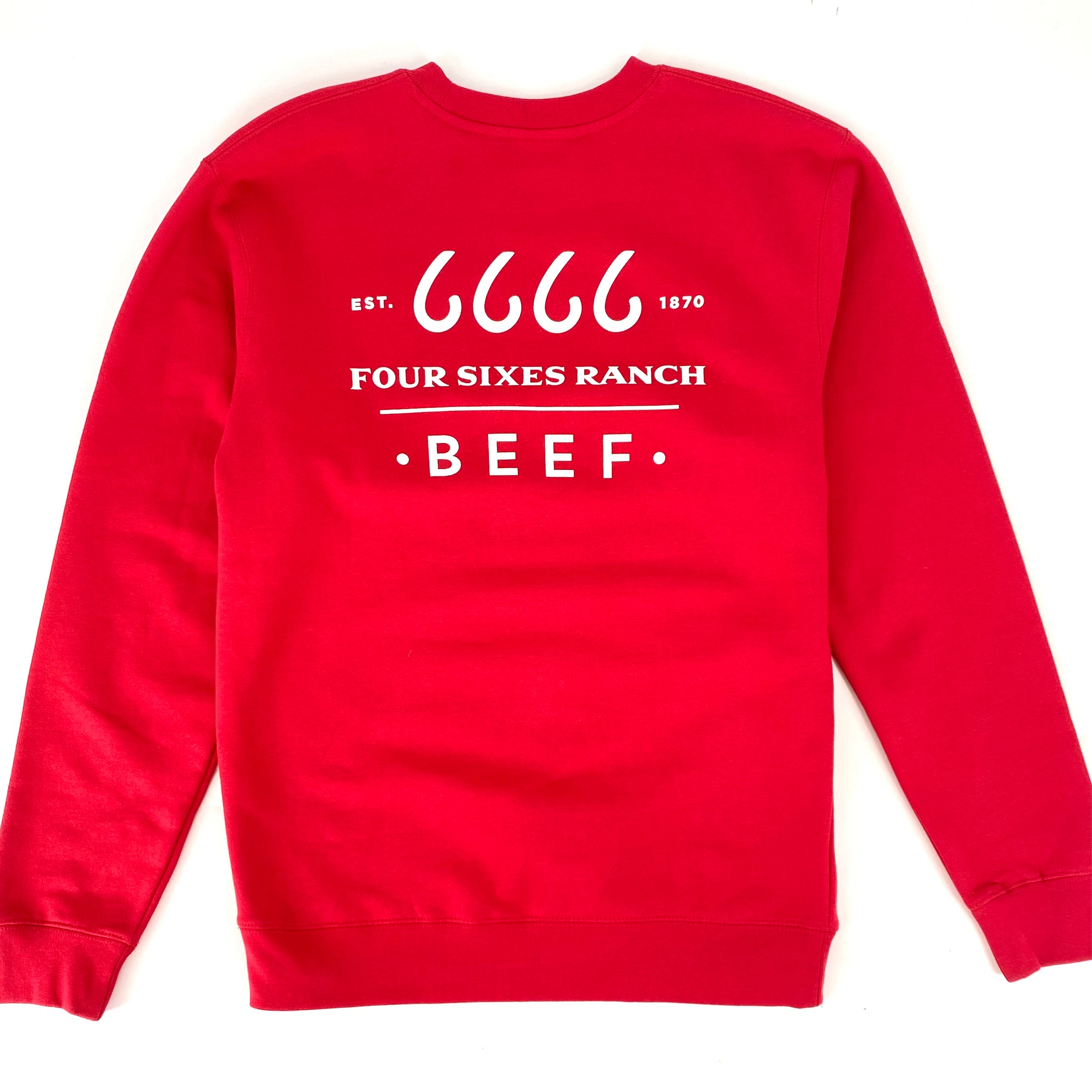 Beef Crewneck Sweatshirt-Red