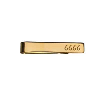 Four Sixes Gold Tie Bar