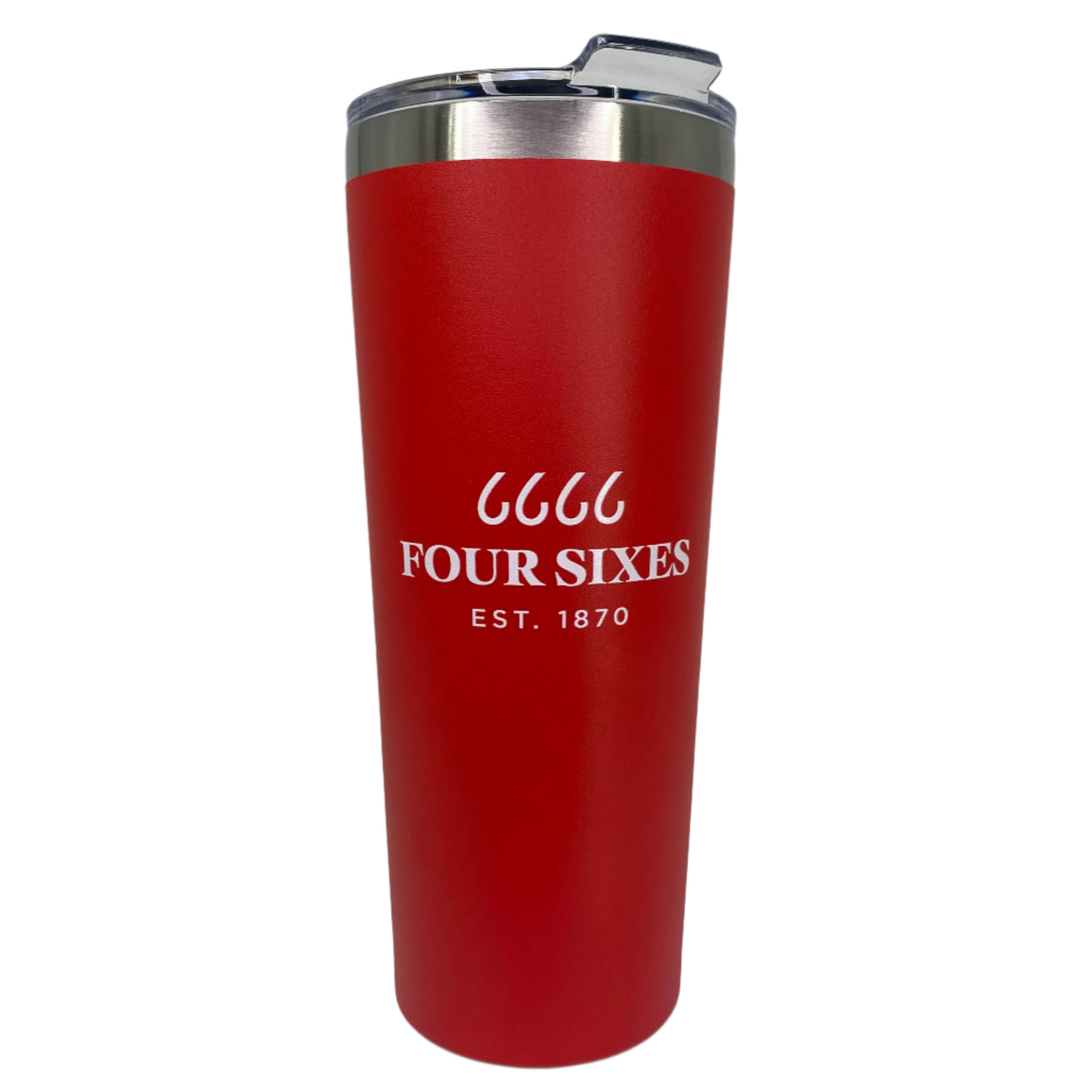 Four Sixes 28oz Stainless Steel Tumbler-Red