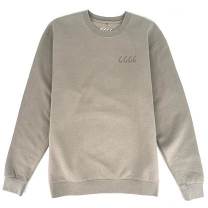 Four Sixes Tone on Tone Sweatshirt-Cement