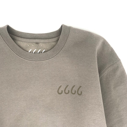 Four Sixes Tone on Tone Sweatshirt-Cement