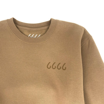 Four Sixes Tone on Tone Sweatshirt-Sandstone