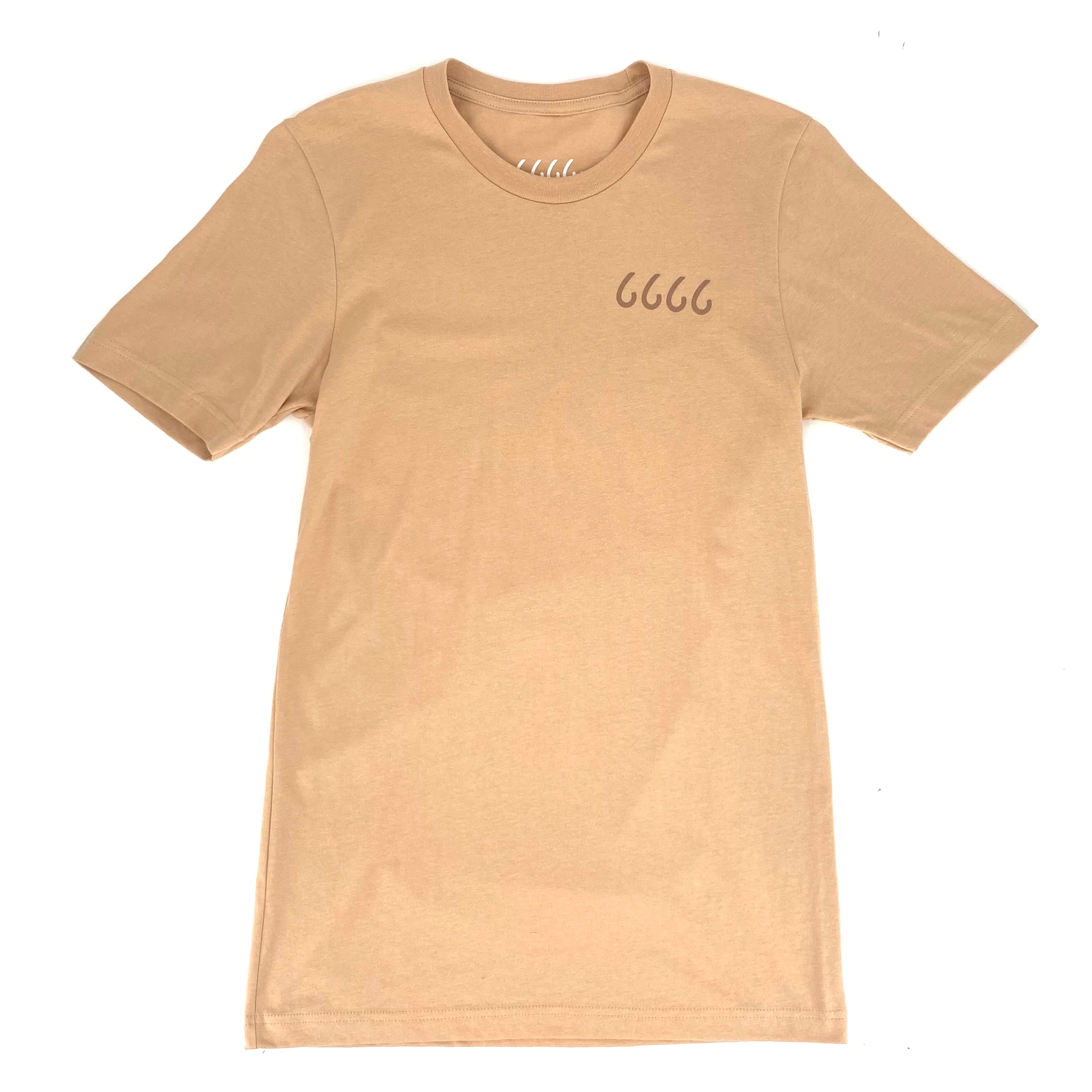 Four Sixes Tone on Tone T-Shirt-Sand Dune