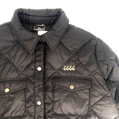 Four Sixes Ladies Lightweight Quilted Shirt Jacket-Black