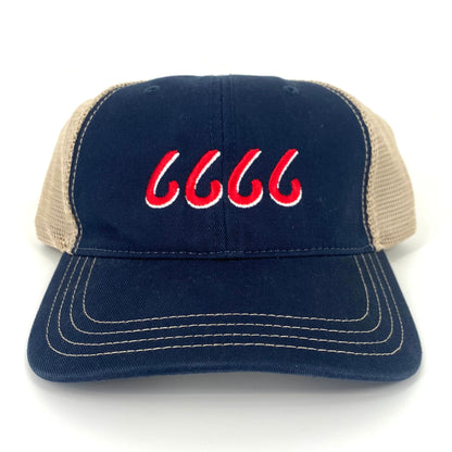 Four Sixes Relaxed Cap - Navy/Khaki