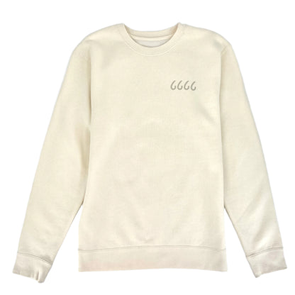 Four Sixes Tone on Tone Sweatshirt-Bone