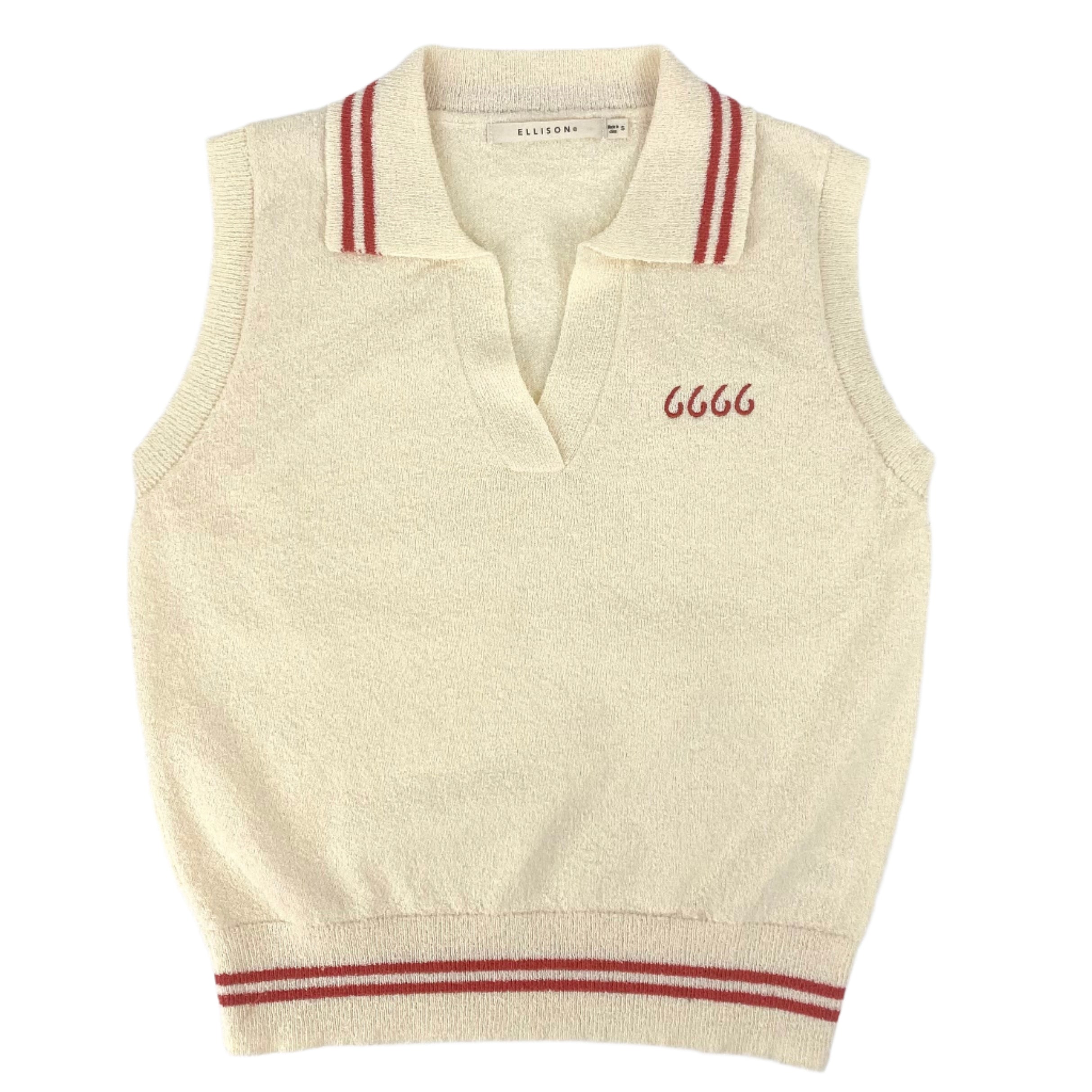 Four Sixes Lightweight Striped Collar Tank Top
