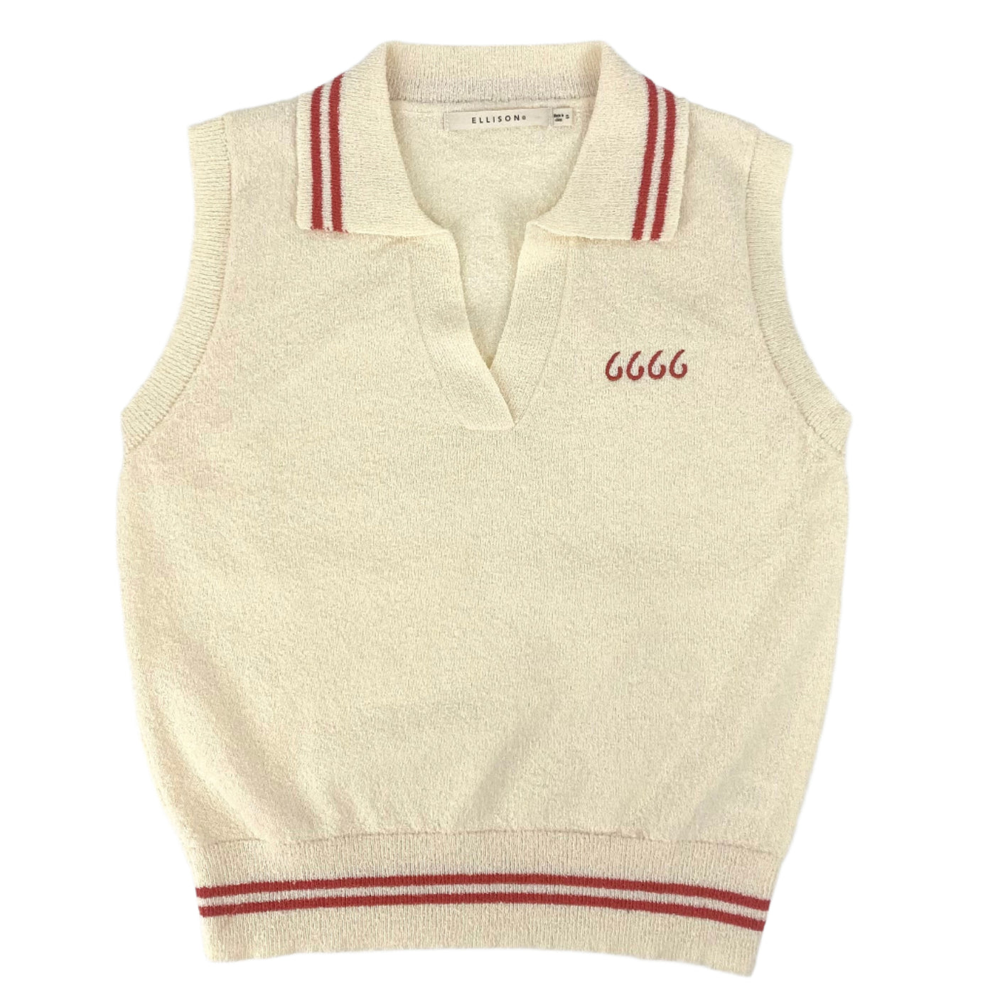 Four Sixes Lightweight Striped Collar Tank Top