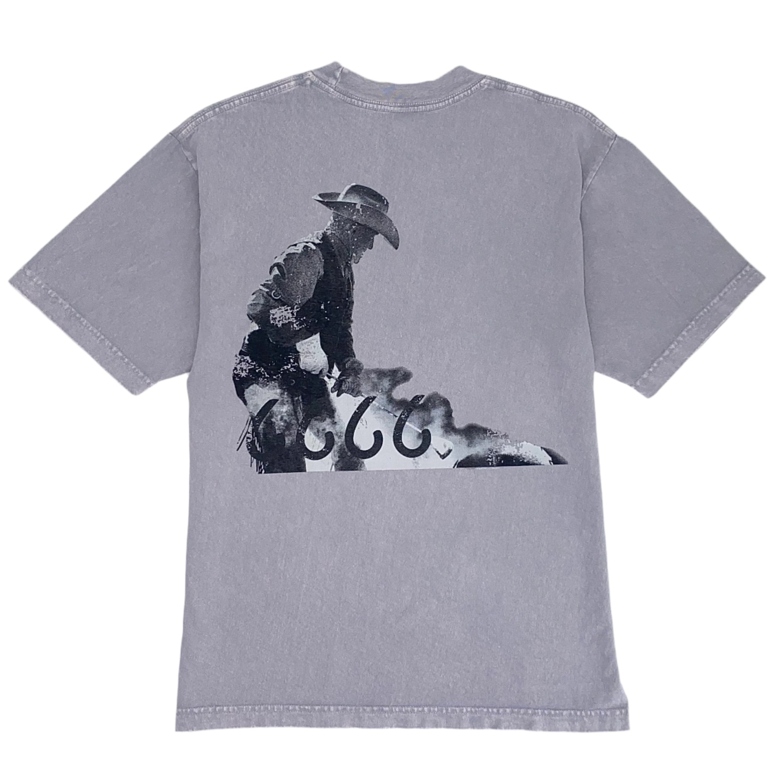 Four Sixes Boots T-Shirt-Ice Grey