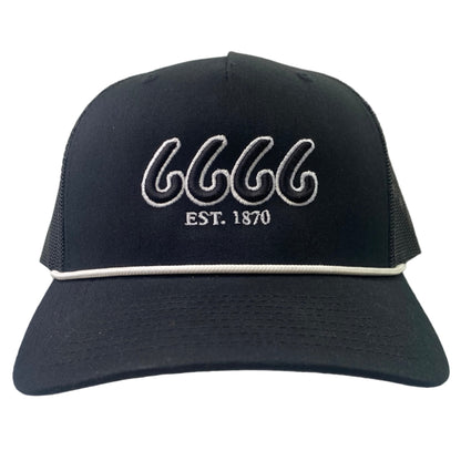 Richardson 112 Rope Cap-Black/Black
