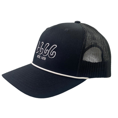Richardson 112 Rope Cap-Black/Black