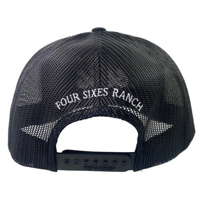 Richardson 112 Rope Cap-Black/Black