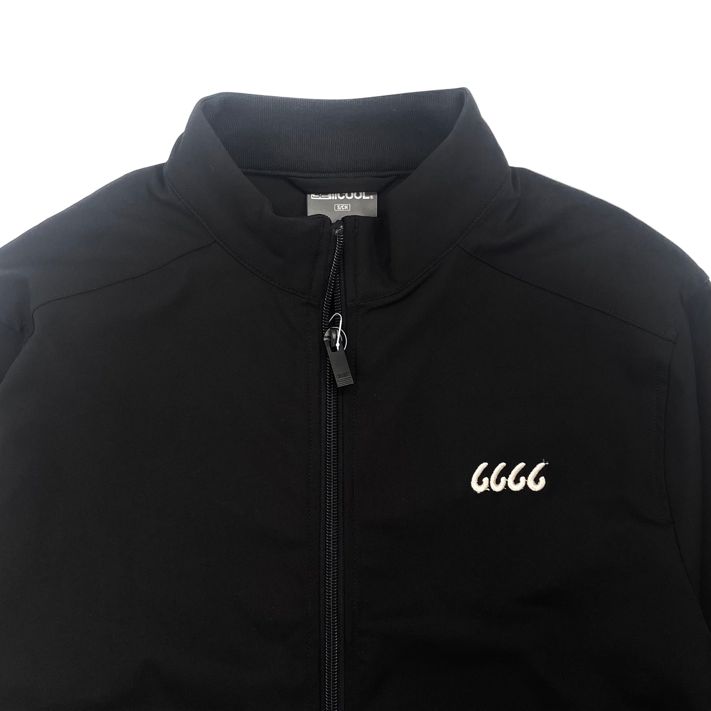 Four Sixes Men's Twill Tech Golf Jacket-Black
