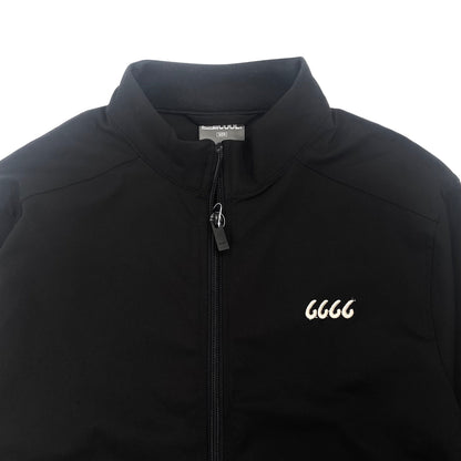 Four Sixes Men's Twill Tech Golf Jacket-Black