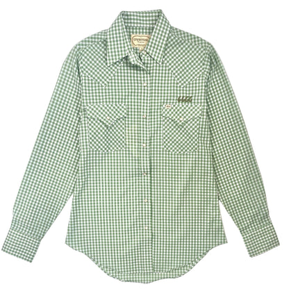Ely Cattleman Women's Cowboygirl Snap Shirt-Sage Brush Gingham