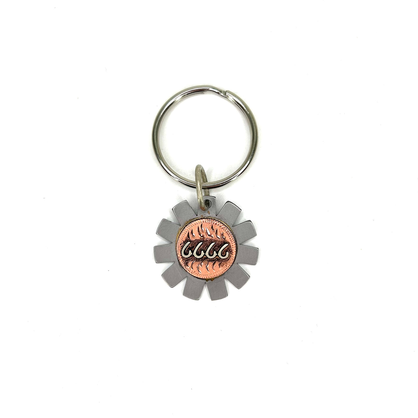 Copper Spur Rowel Keychain