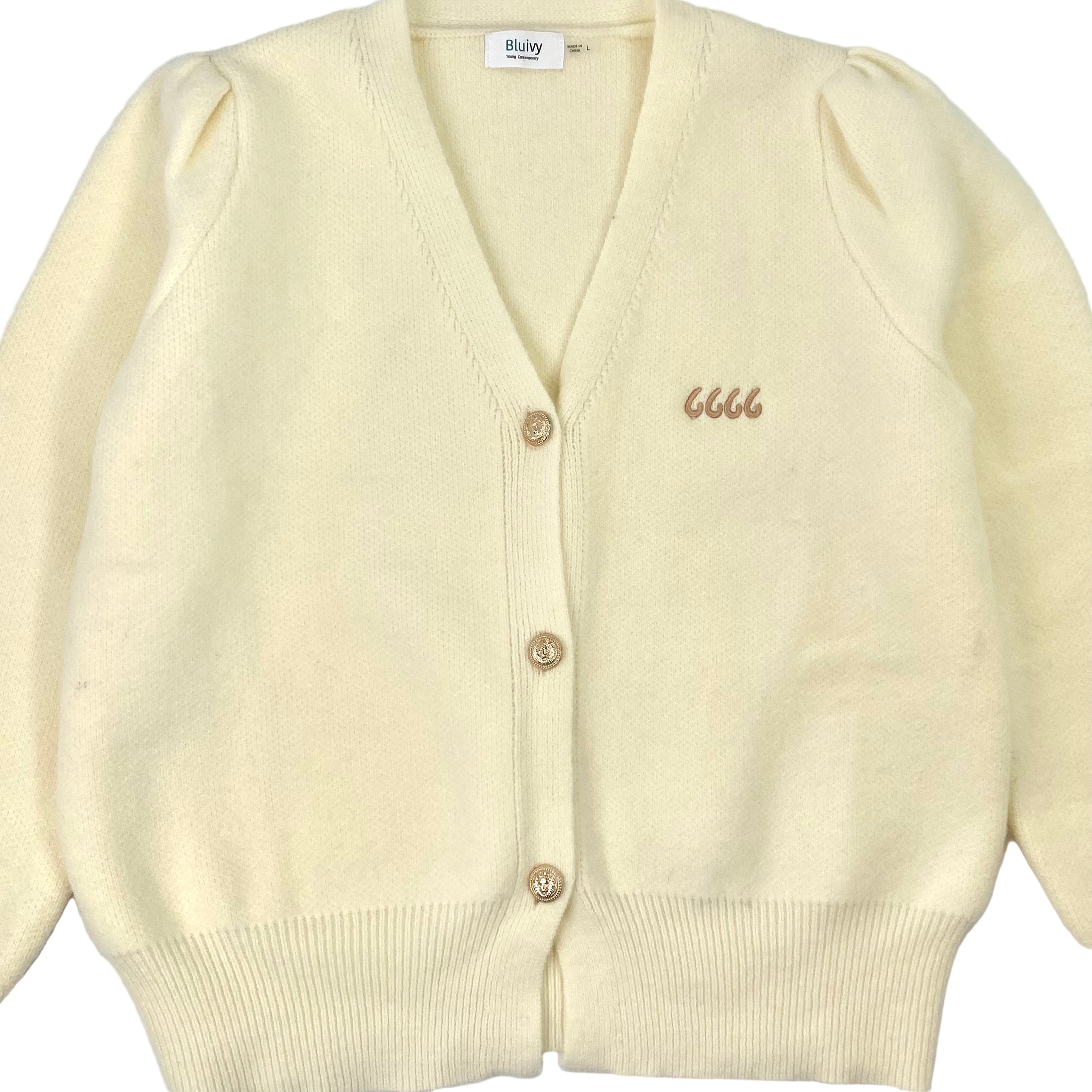 Button Down V-Neck Cardigan