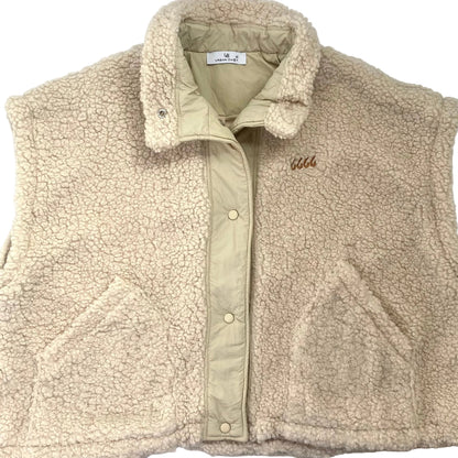 Oversized Sherpa Fleece Layering Vest