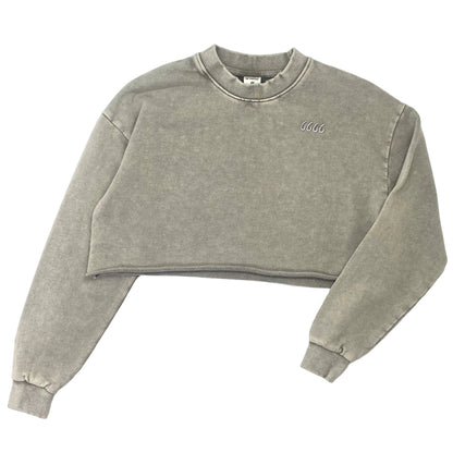 Four Sixes Ladies Cropped Sweatshirt