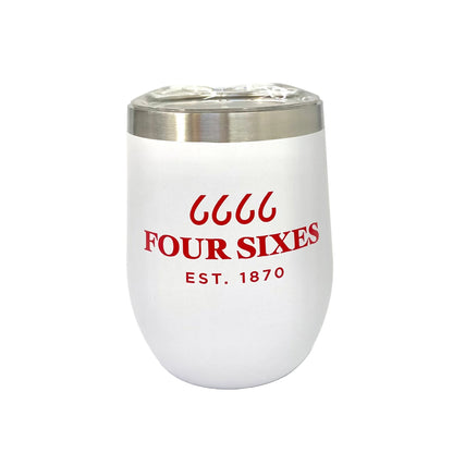 Four Sixes 12oz Wine Tumbler White