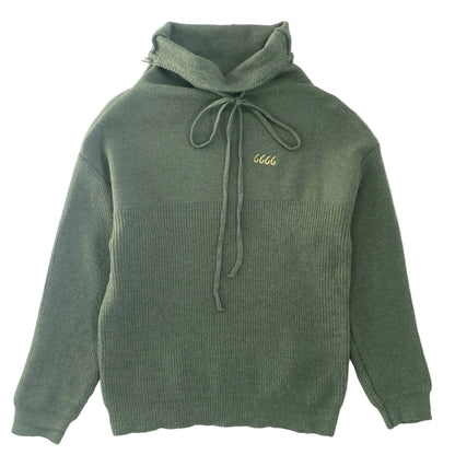Woman's Olive Turtleneck Knit Sweater
