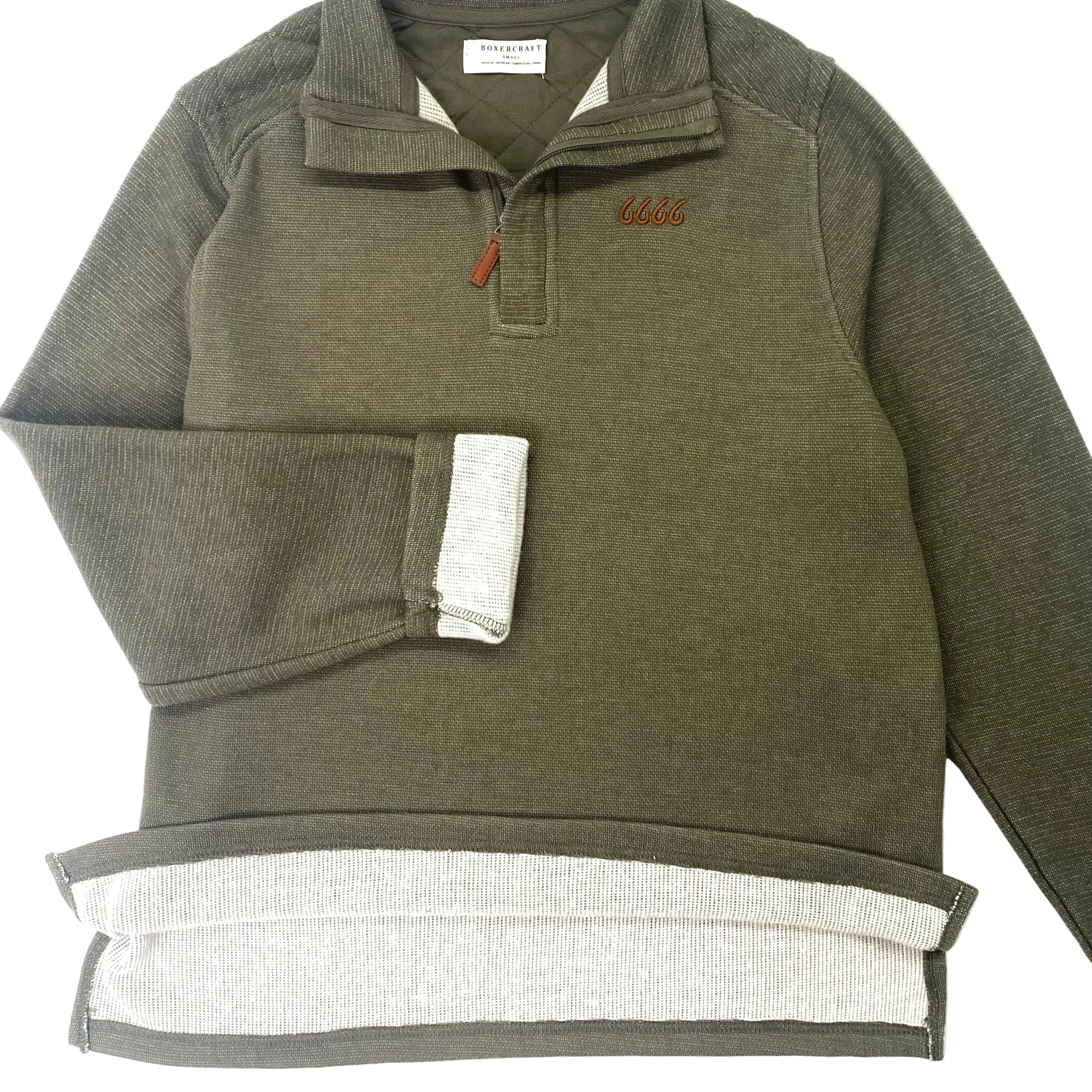 Men's Heather Green Quarter Zip