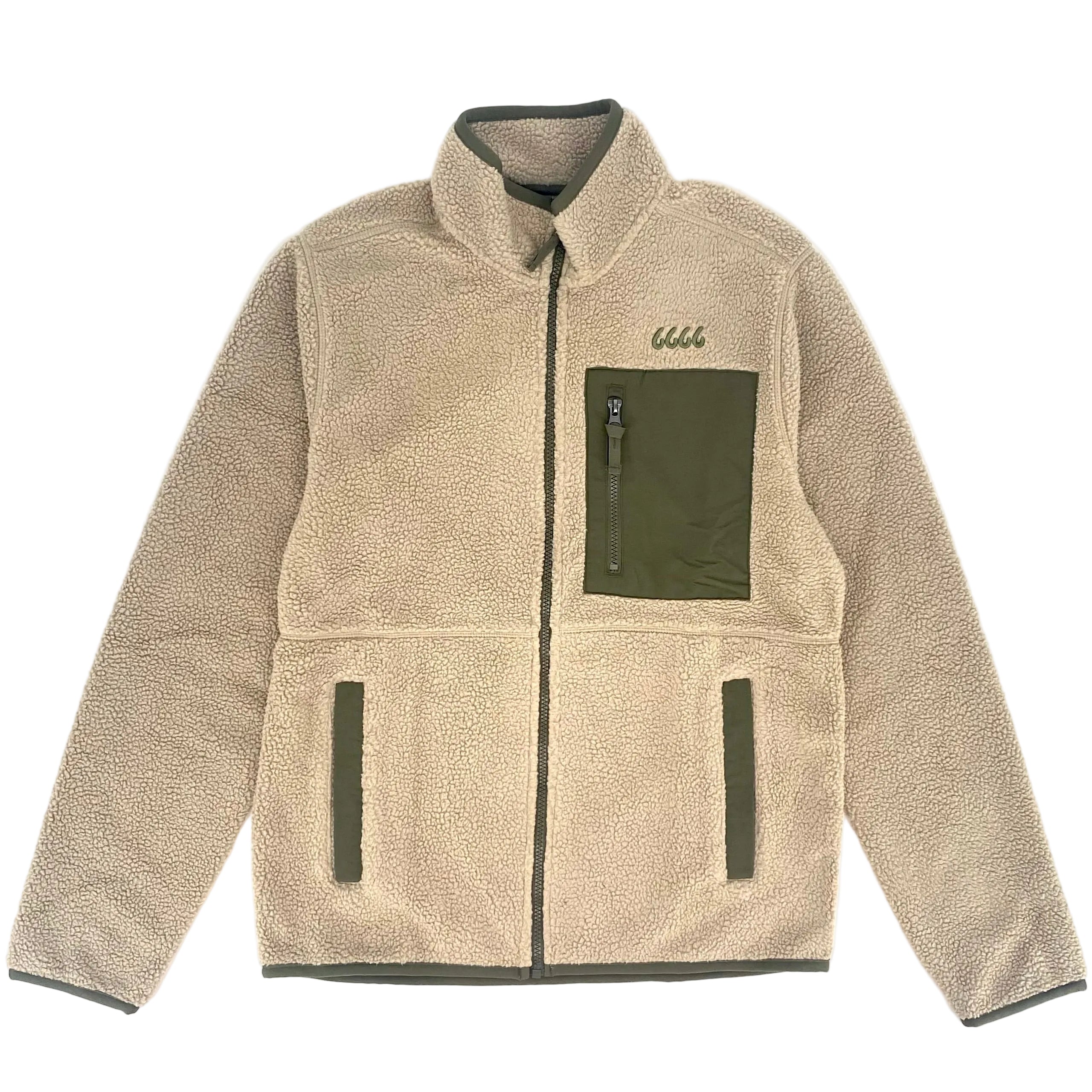 Men's Outdoor Sherpa Full-Zip Jacket - Khaki