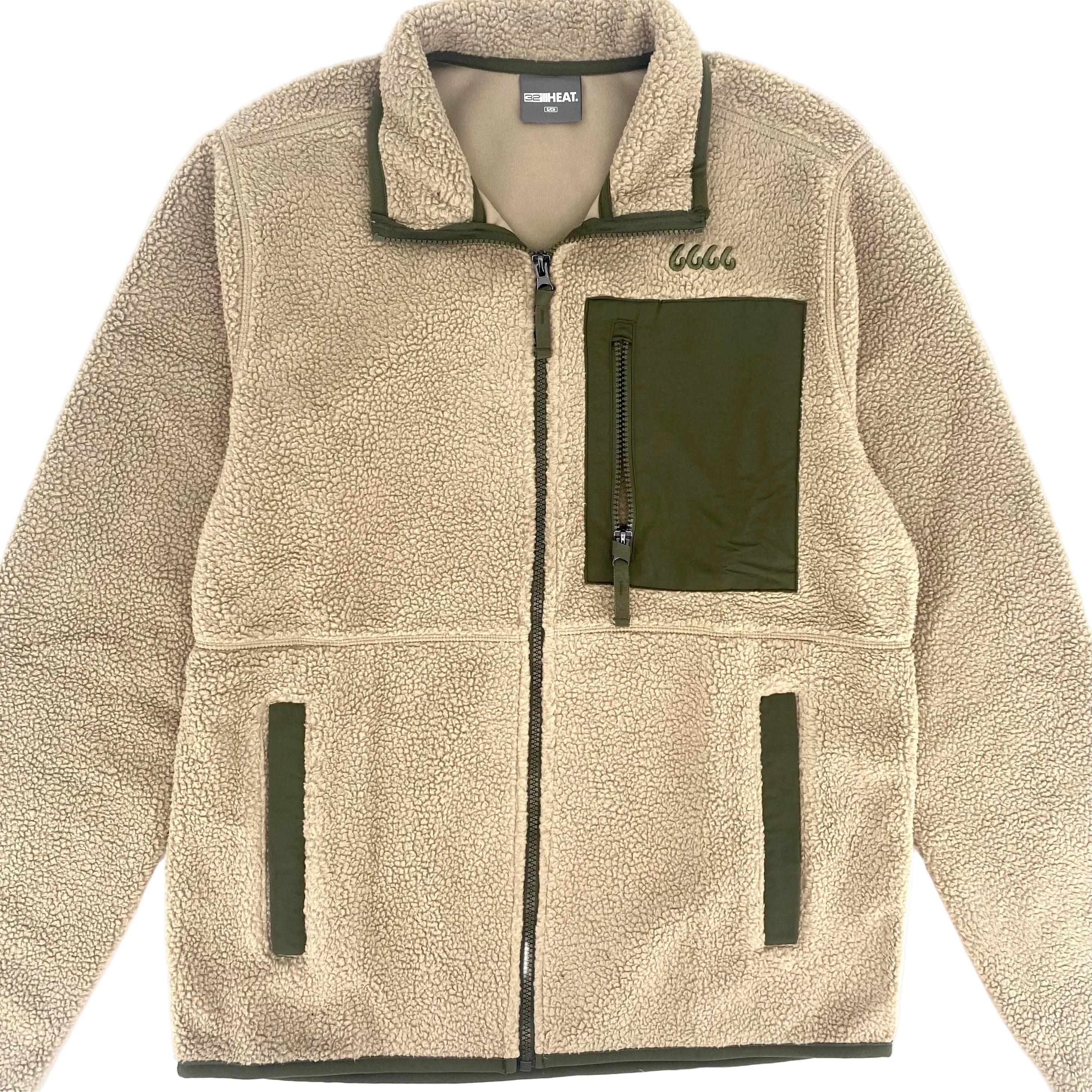 Men's Outdoor Sherpa Full-Zip Jacket - Khaki