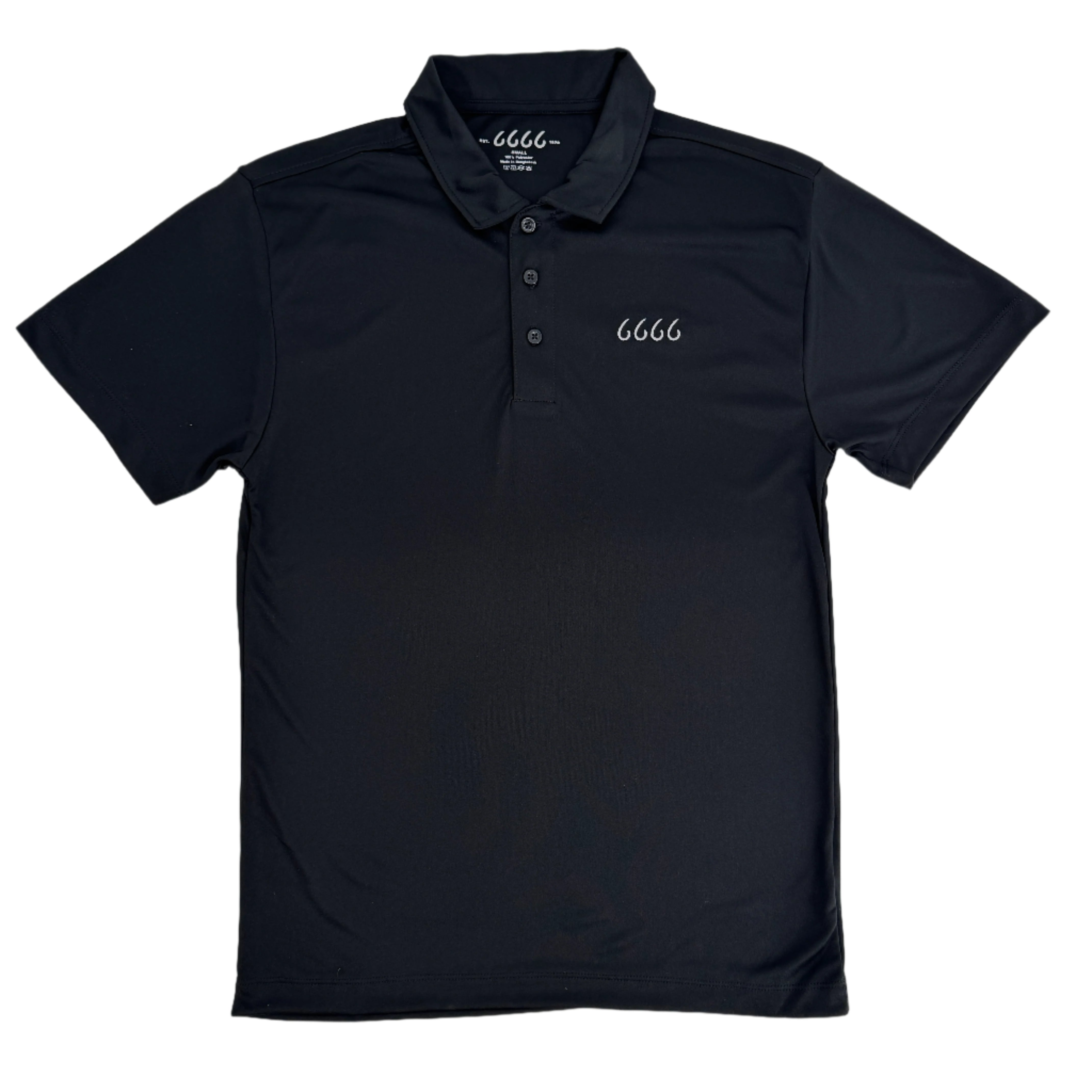 Four Sixes Men's Performance Polo-Black