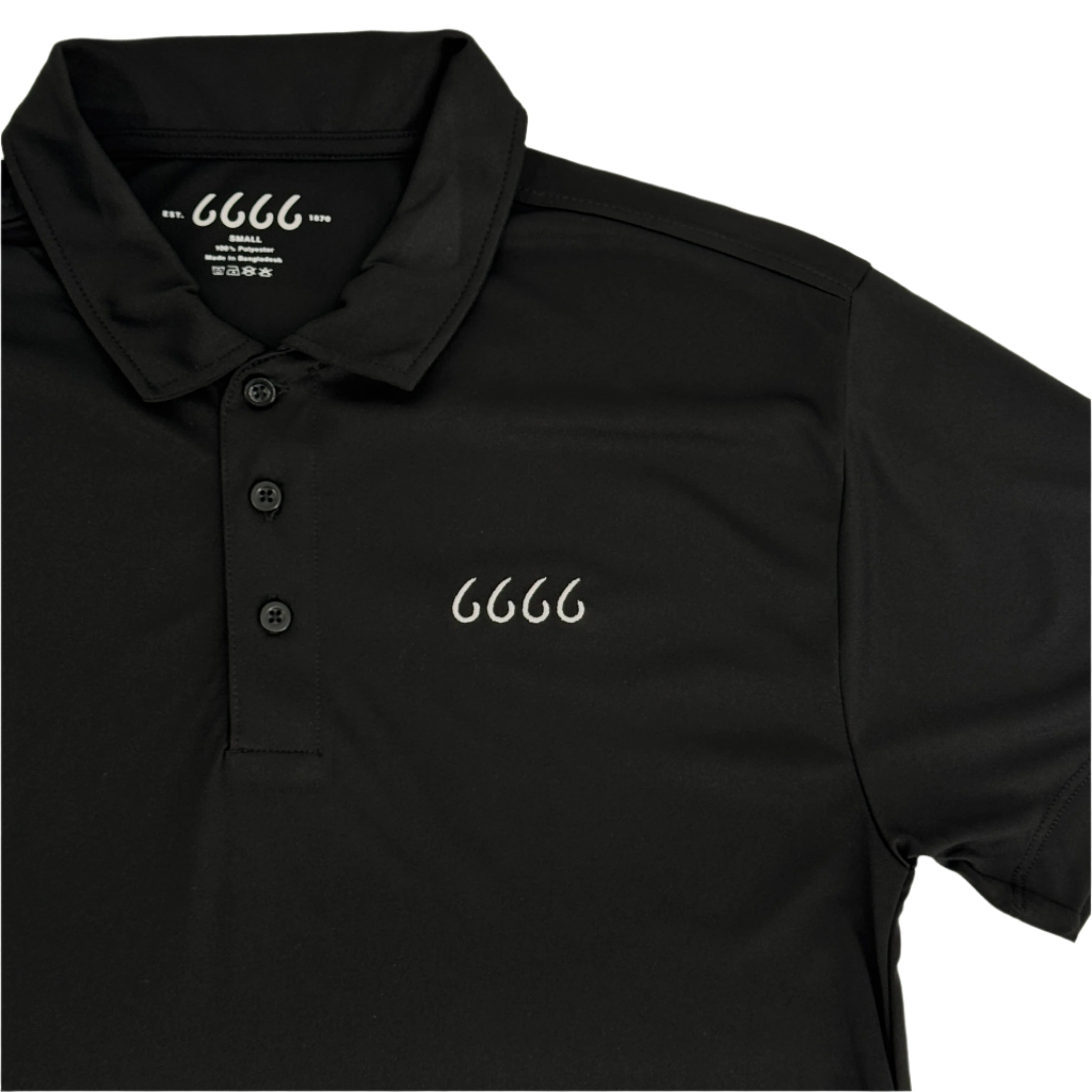 Four Sixes Men's Performance Polo-Black