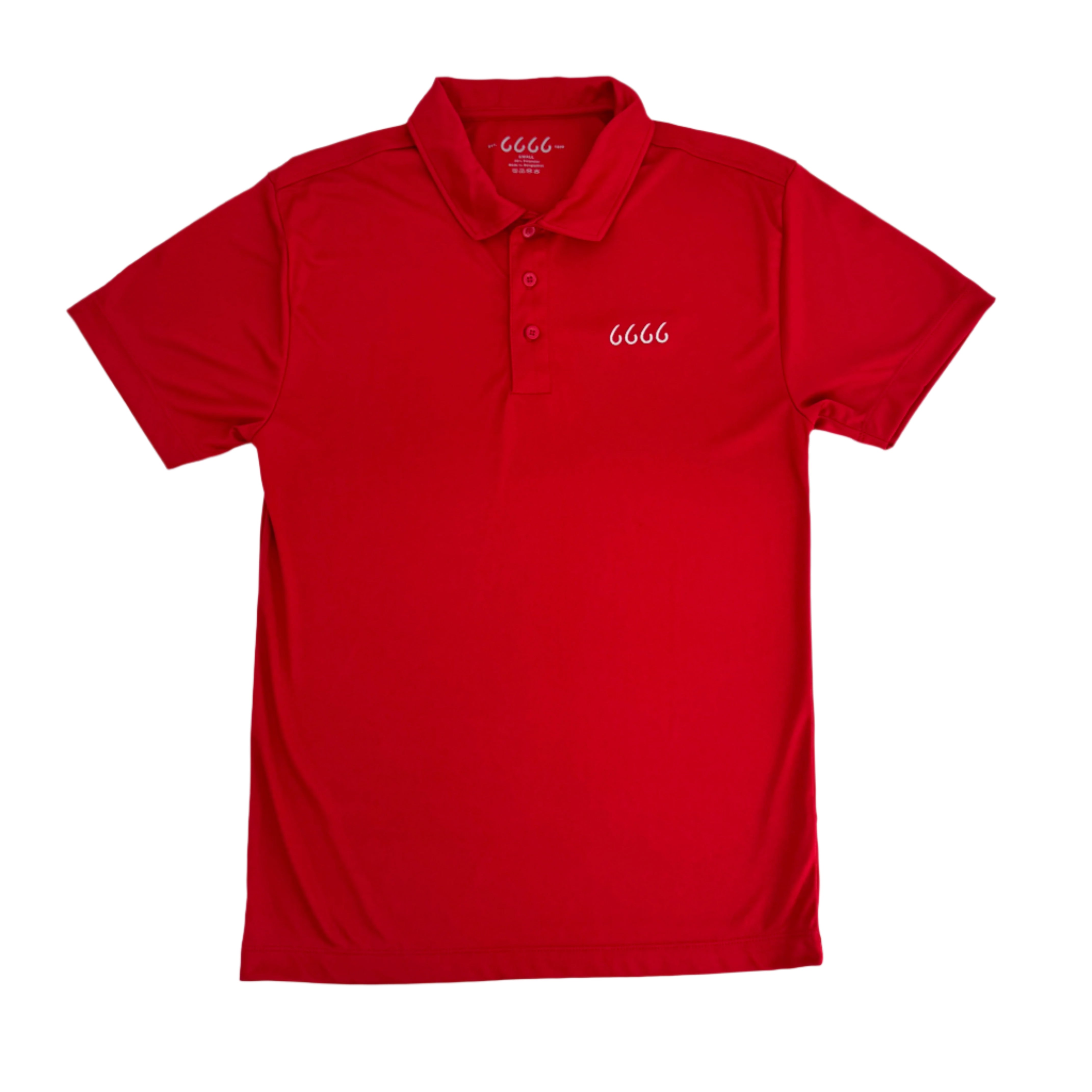 Four Sixes Men's Performance Polo-Red