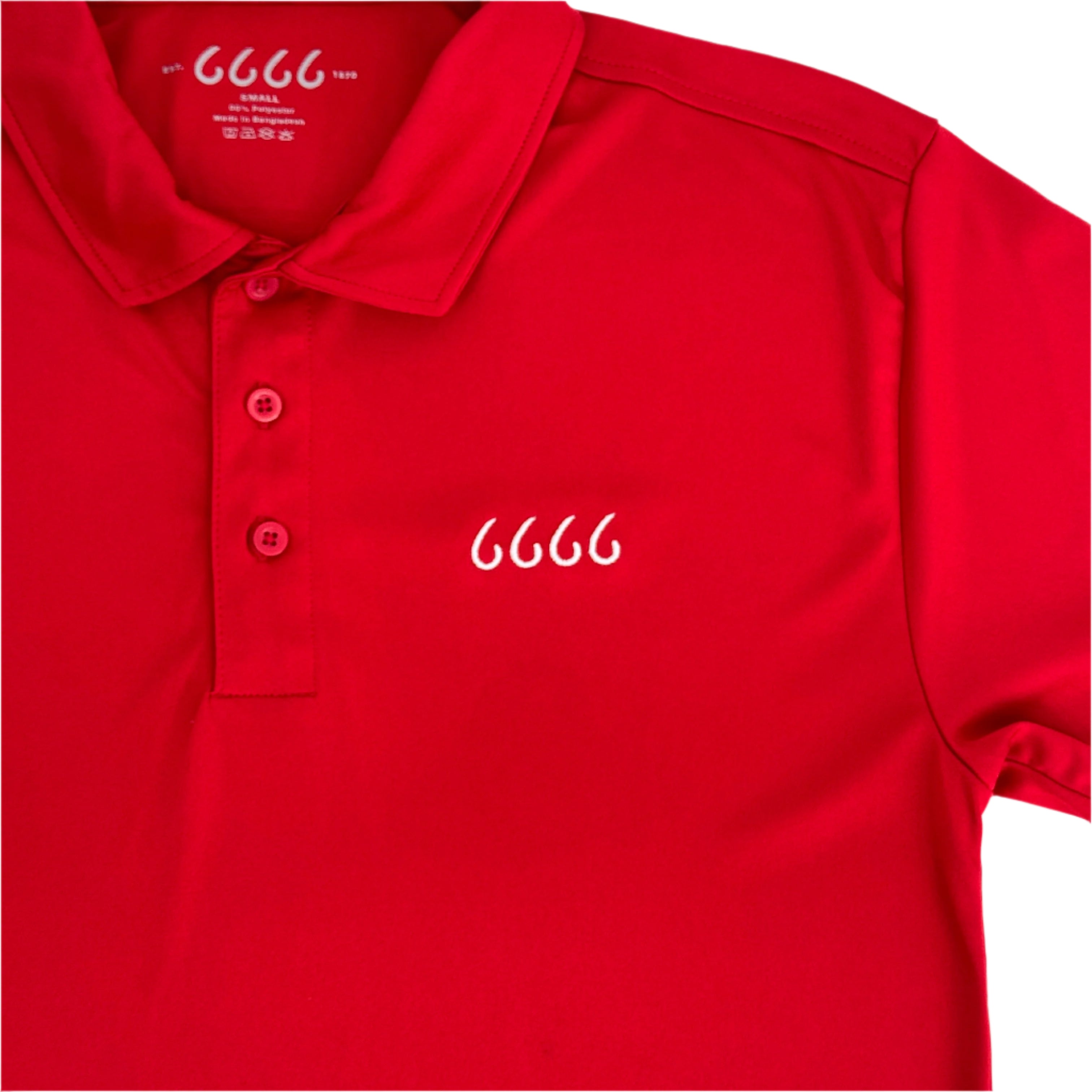 Four Sixes Men's Performance Polo-Red