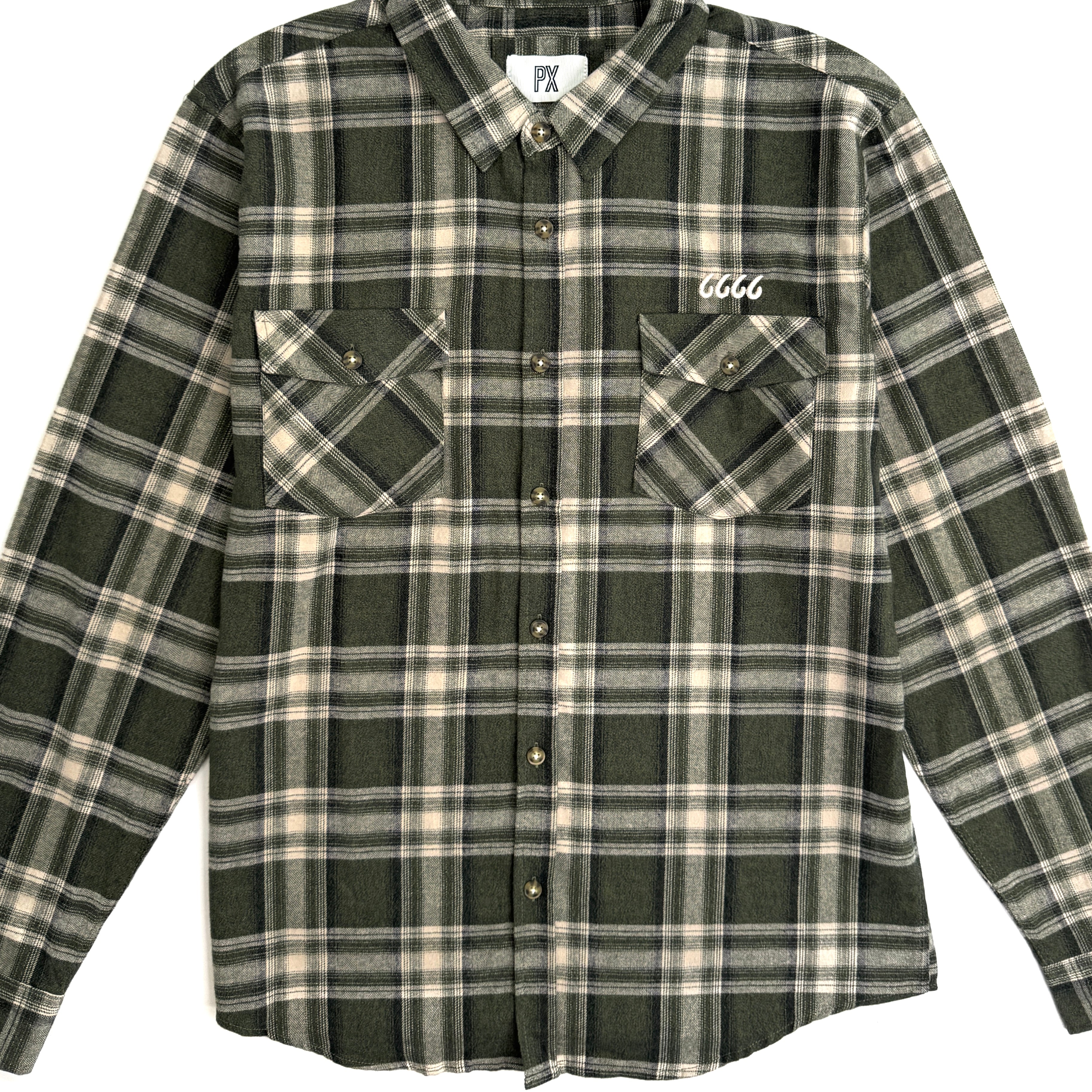 Long Sleeve Plaid Button-Down Dark Olive – Shop 6666 Ranch
