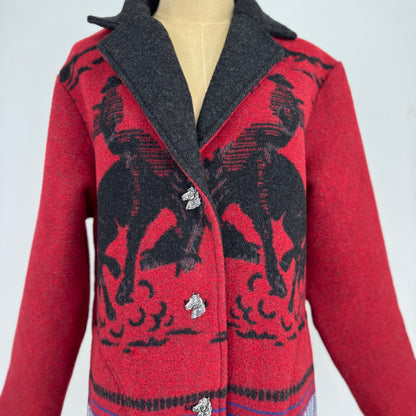 Schaefer Women's Blanket Coat-Crimson