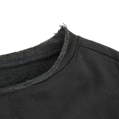 Off Shoulder Cropped Sweatshirt - Navy