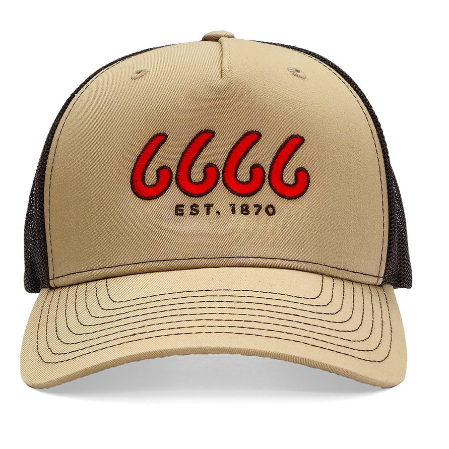 Khaki/Coffee Trucker 112 with Red 6666