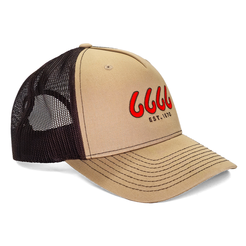 Khaki/Coffee Trucker 112 with Red 6666