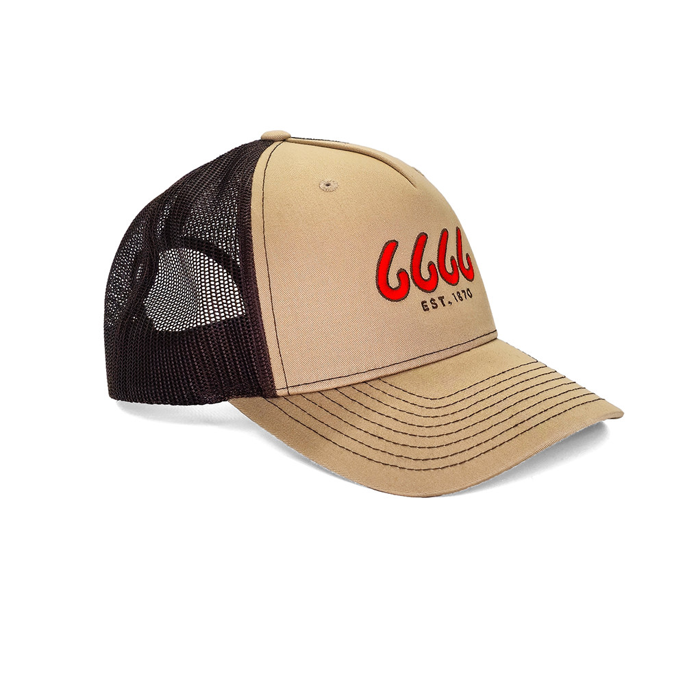 Khaki/Coffee Trucker 112 with Red 6666