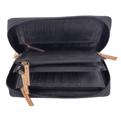 Tooled Leather Wristlet/Clutch