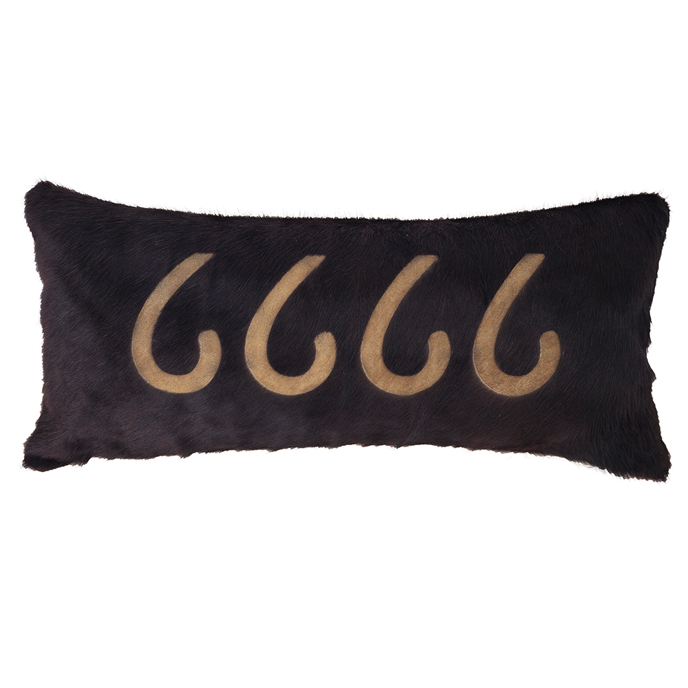 6666 Ranch Cowhide Lumbar Pillow