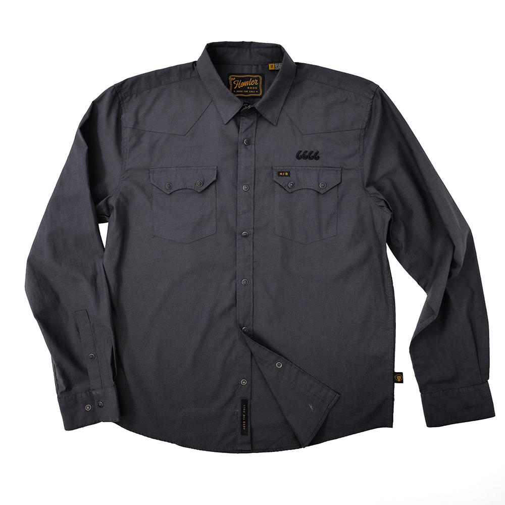 Howler Bros Crosscut Snapshirt - Midnight Chambray