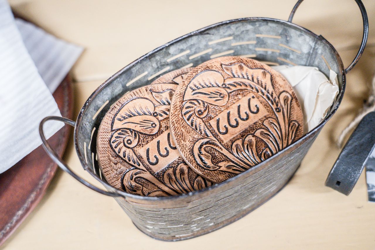 Tooled Leather Coaster
