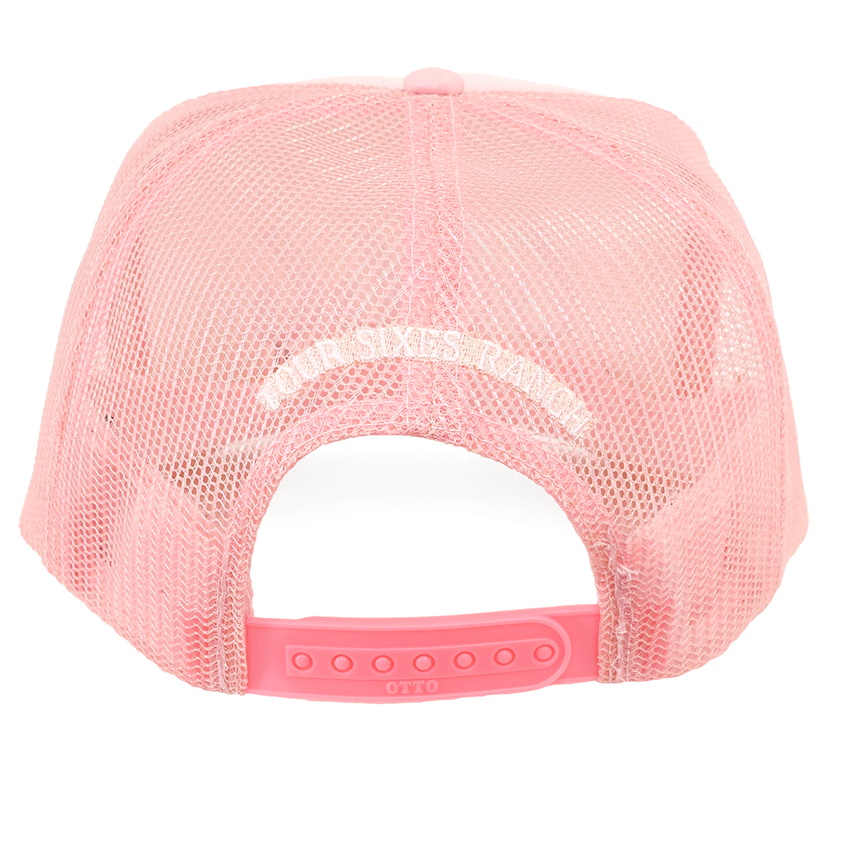 Pink 5 Panel Trucker