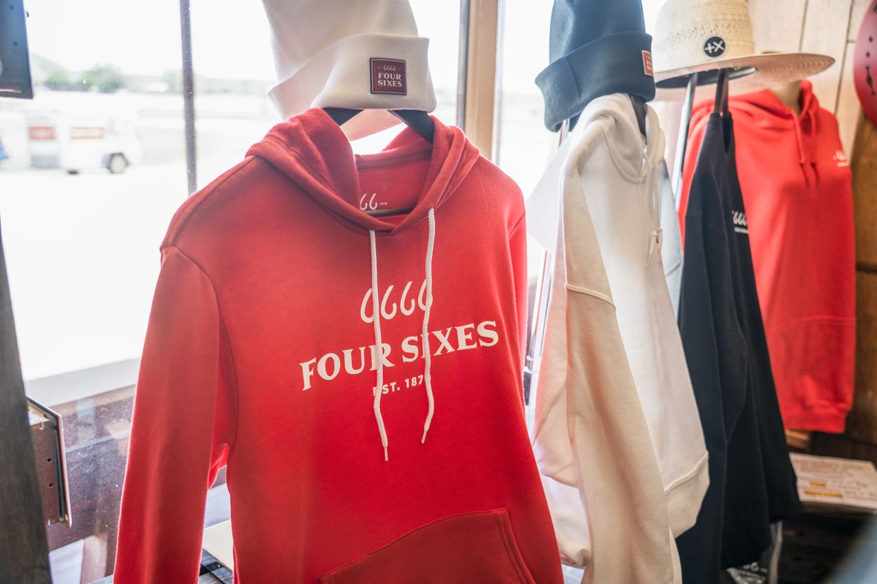 Four Sixes Logo Hoodie Red