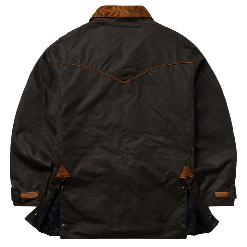 Schaefer Rangewax Drifter Coat in Oak back