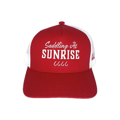 Saddling at Sunrise Stallion Cap-Red/White