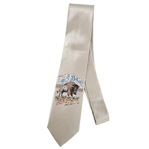 Blu Dornan Silver Tie with Buffalo