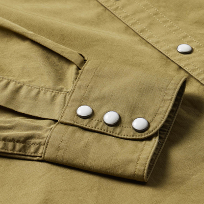 Schaefer Slub Twill Shirt w/ Snaps- Olive