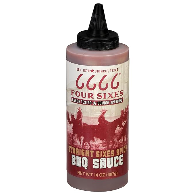 Four Sixes Straight Sixes Spicy BBQ Sauce